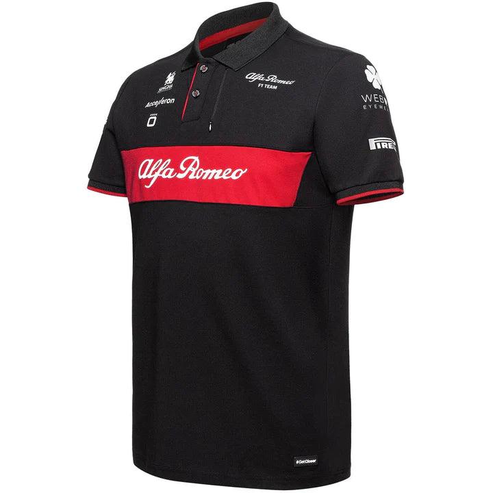 Alfa Romeo Racing F1 2023 Kids Team Polo Shirt- Black - Rustle Racewears