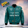 Aston Martin Aramco Cognizant F1 2023 Official Fernando Alonso Team Driver Bomber Jacket - Rustle Racewears
