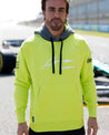 Aston Martin Cognizant F1 Kimoa Fernando Alonso Men's Lifestyle Hoodie- Lime - Rustle Racewears