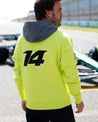 Aston Martin Cognizant F1 Kimoa Fernando Alonso Men's Lifestyle Hoodie- Lime - Rustle Racewears