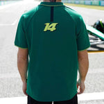 Aston Martin Cognizant F1 Kimoa Fernando Alonso Men's Lifestyle Polo-Shirt - Green - Rustle Racewears