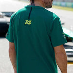 Aston Martin Cognizant F1 Kimoa Fernando Alonso Men's Lifestyle T-Shirt - Green - Rustle Racewears