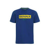 Ayrton Senna Fanwear Logo T-Shirt - Navy/Green/Yellow - Rustle Racewears