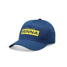 Ayrton Senna Logo Baseball Hat - Navy/Green - Rustle Racewears