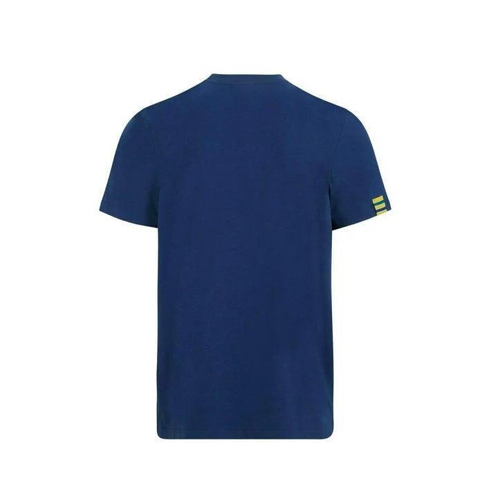 Ayrton Senna Men's Fanwear Flag T-Shirt - Navy - Rustle Racewears