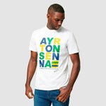Ayrton Senna Men's Fanwear Graphic T-Shirt- White - Rustle Racewears
