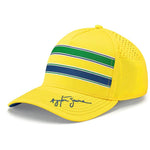 Ayrton Senna Stripe Baseball Hat - Yellow - Rustle Racewears