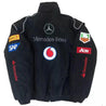 F1 Vintage Mercedes Jacket Black - Rustle Racewears