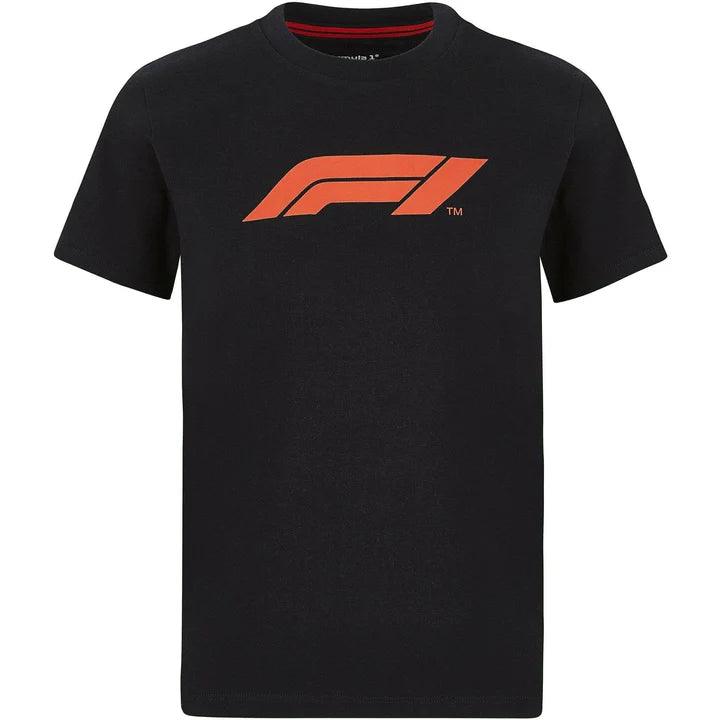Formula 1 Tech Collection F1 Kids Logo T-Shirt Black/White/Red - Rustle Racewears