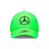 Mercedes AMG Petronas F1 2023 George Russell Special Edition British GP Dad Baseball Hat - Green - Rustle Racewears