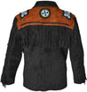 Western Fringe Jacket Suede Leather - Rustle Racewears